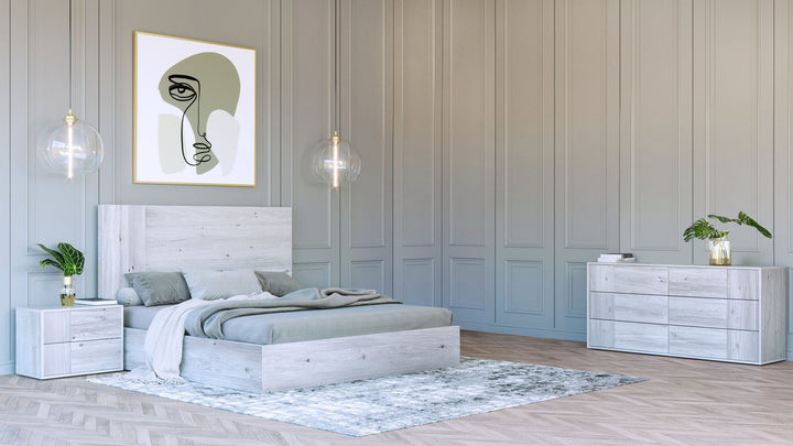 Asus - Modern Italian White 4-Piece Bedroom Set