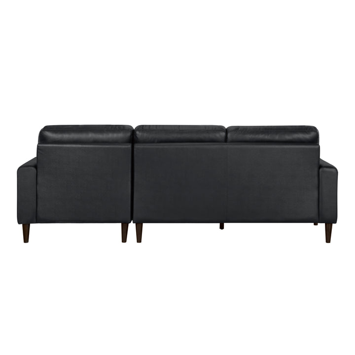 Lewes Black 2-Piece Sectional with Right Chaise