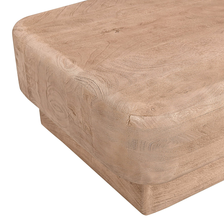 Bruno - Modern Mango Wood Rectangular Coffee Table
