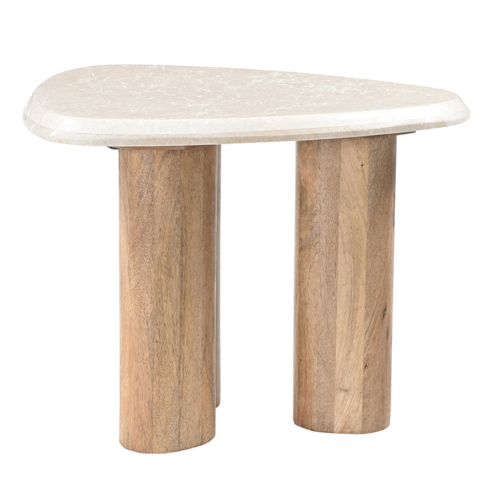 Marlin - Modern Marble  Mango Wood Nesting Table Set