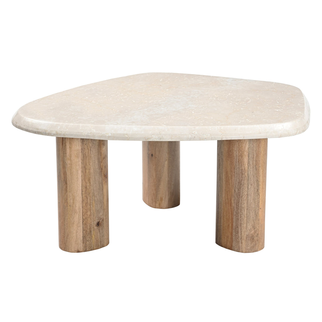 Marlin - Modern Marble  Mango Wood Nesting Table Set