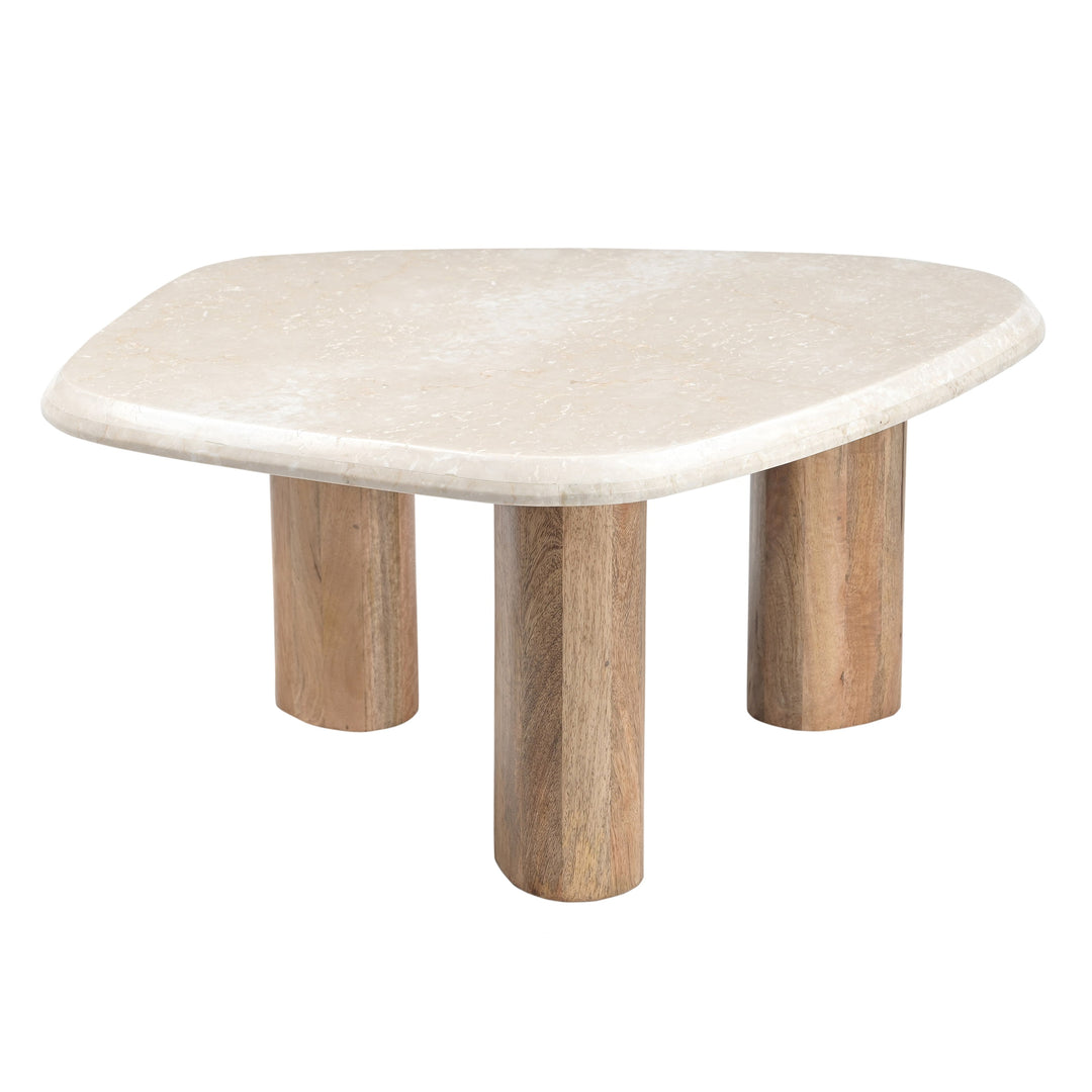 Marlin - Modern Marble  Mango Wood Nesting Table Set