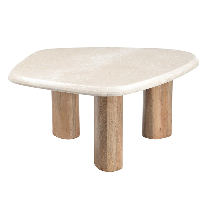 Marlin - Modern Marble  Mango Wood Nesting Table Set