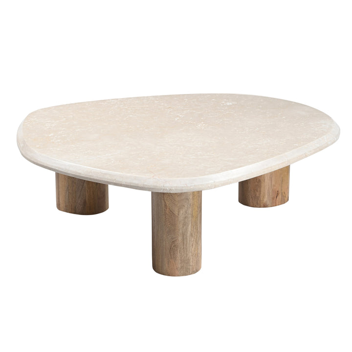 Marlin - Modern Marble  Mango Wood Nesting Table Set