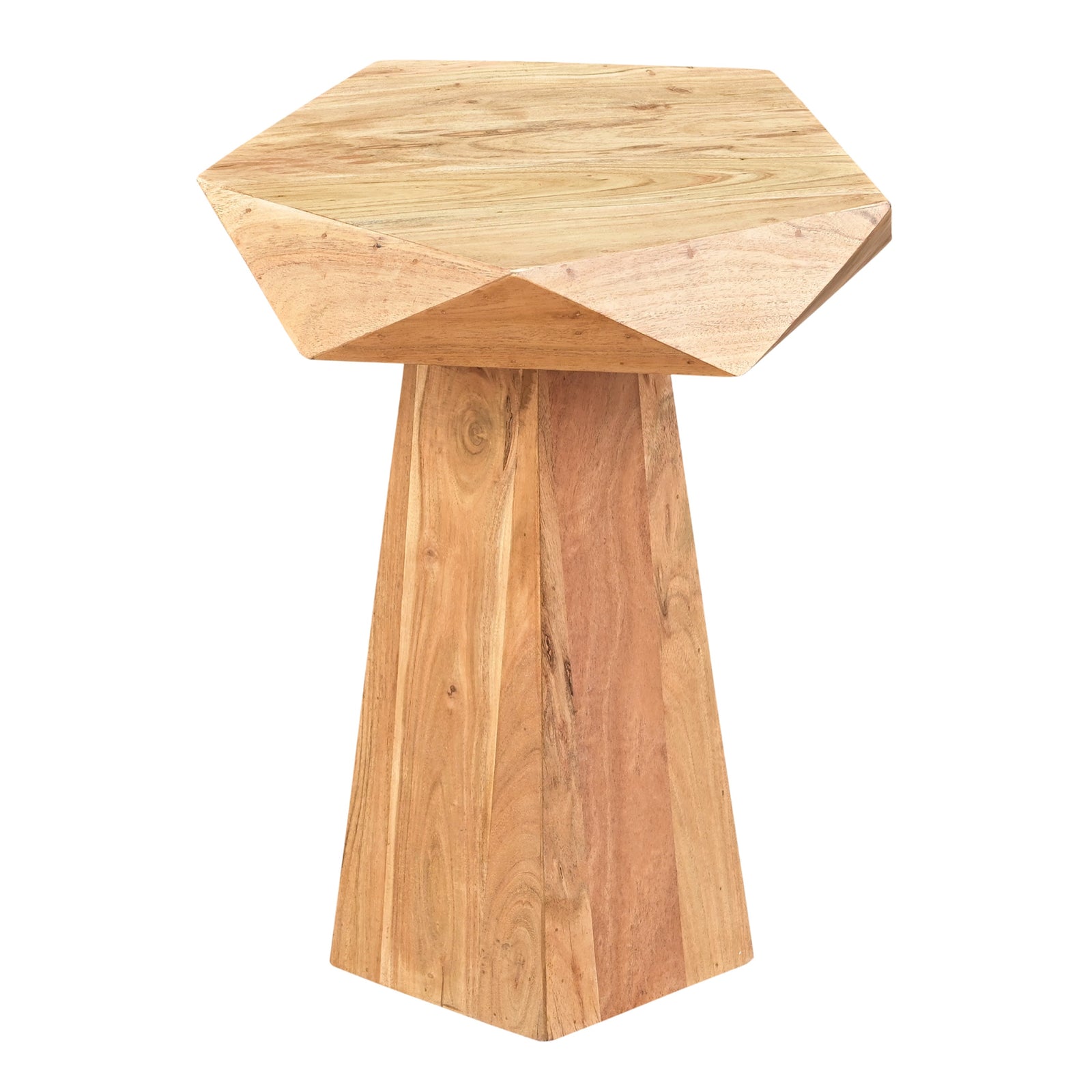 Duffy - Modern Acacia Pentagon End Table