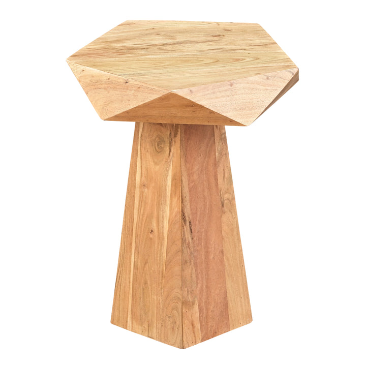 Duffy - Modern Acacia Pentagon End Table