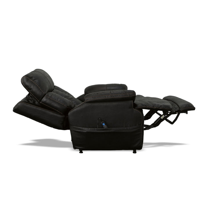 Clive Fabric Power Recliner with Power Headrest &amp; Lumbar in Peppercorn