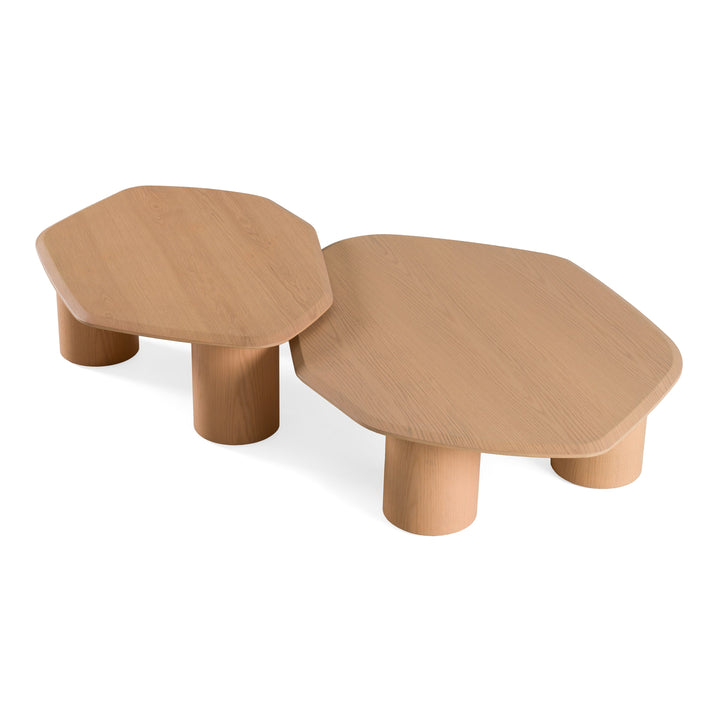 Seymour - Modern White Oak Coffee Table Set