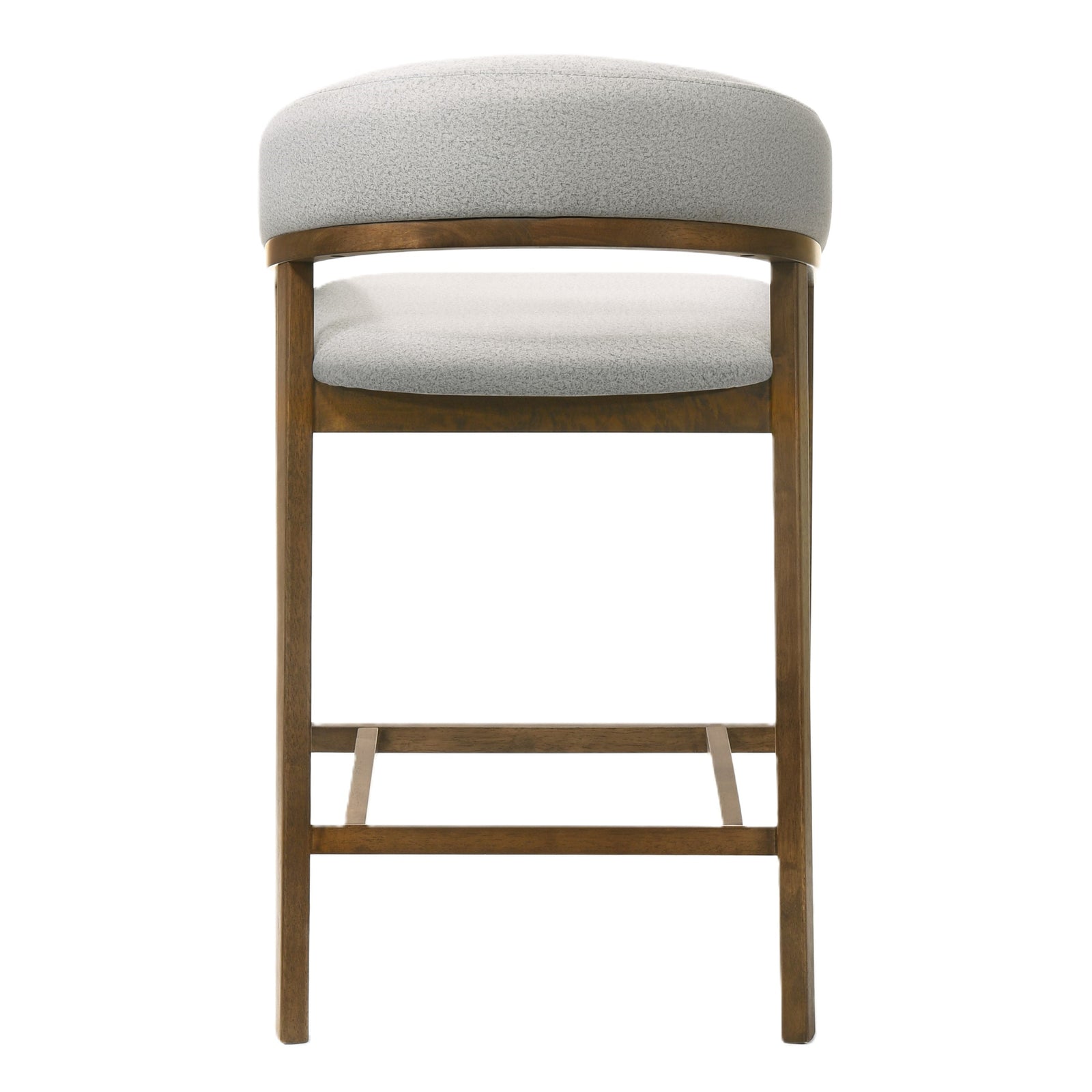 Truman - Mid-Century Modern Grey  Walnut Counter Chair 