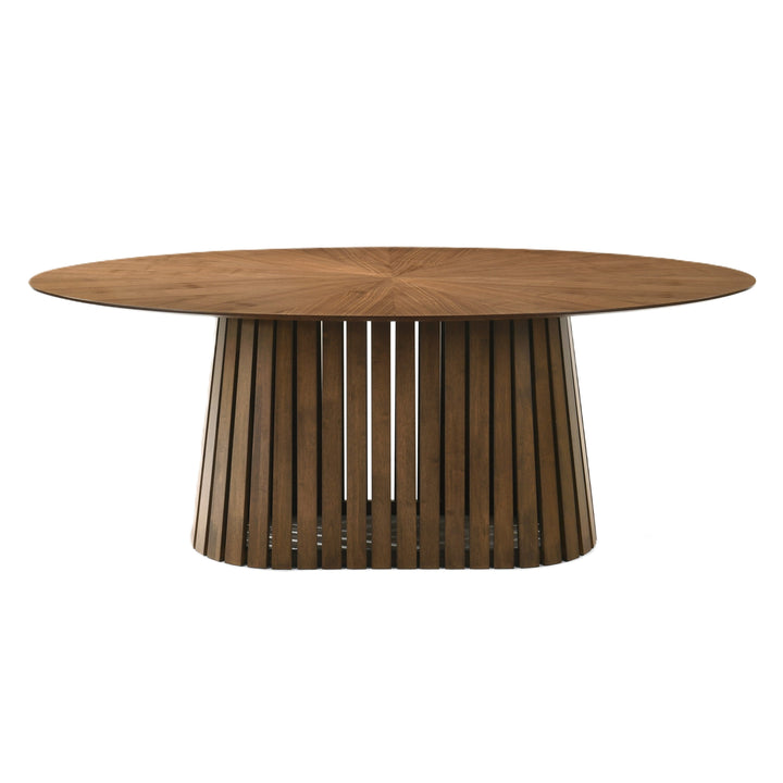 Truman - Mid-Century Modern Walnut Oval Dining Table
