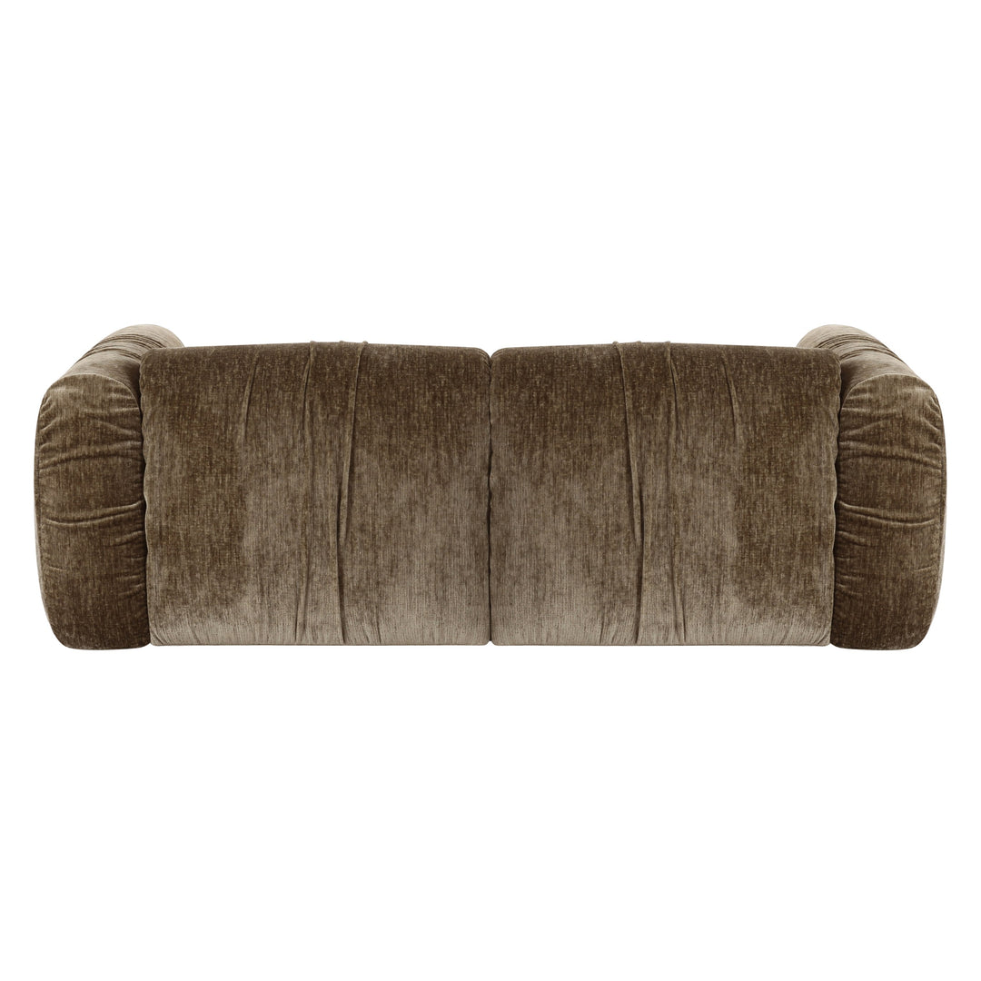 Siegal - Modern Olive Green Fabric Loveseat Sofa