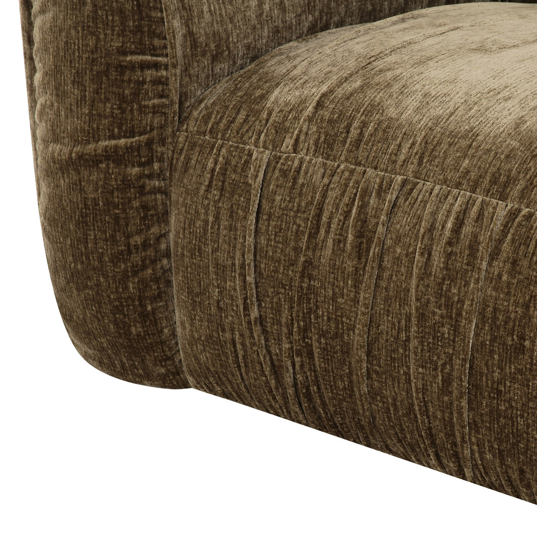 Siegal - Modern Olive Green Fabric Loveseat Sofa