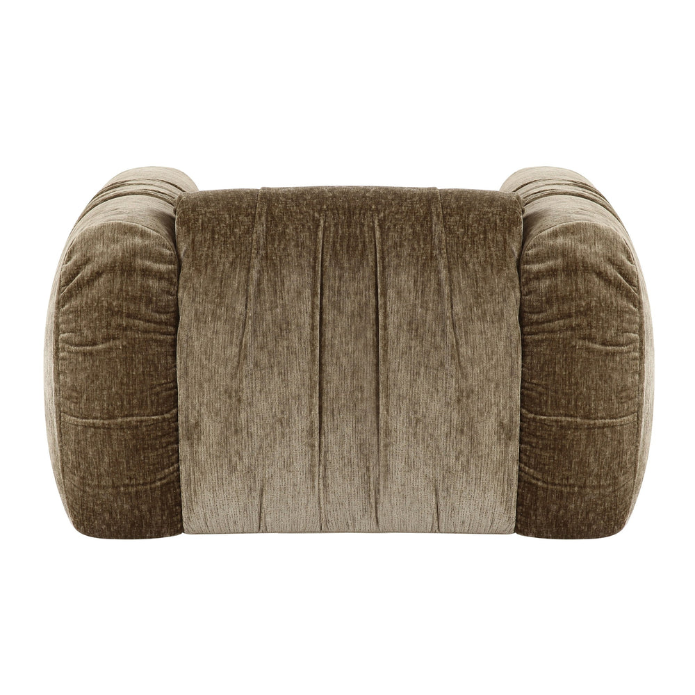 Siegal - Modern Olive Green Fabric Lounge Chair