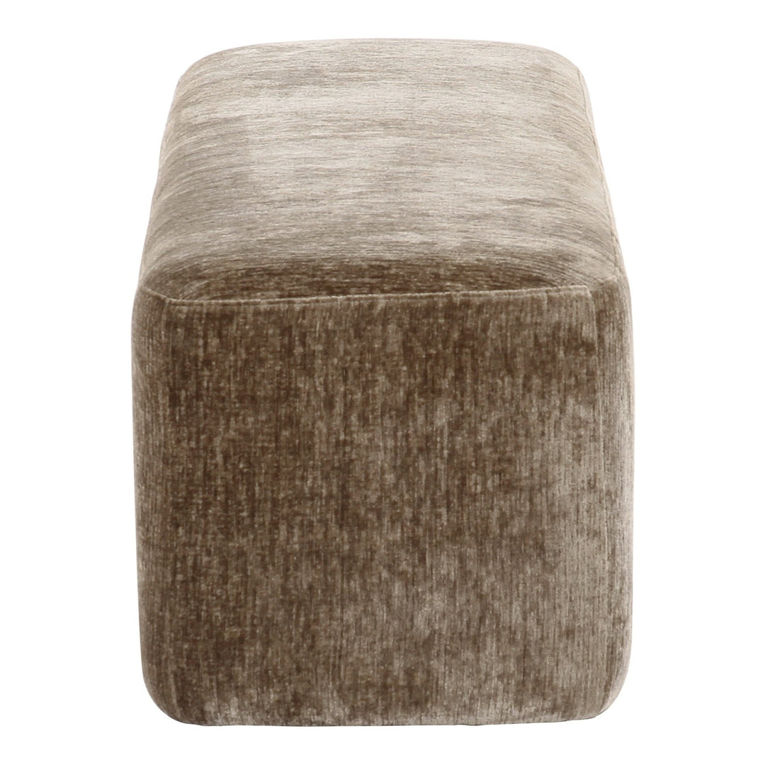 Siegal - Modern Olive Green Fabric Bench