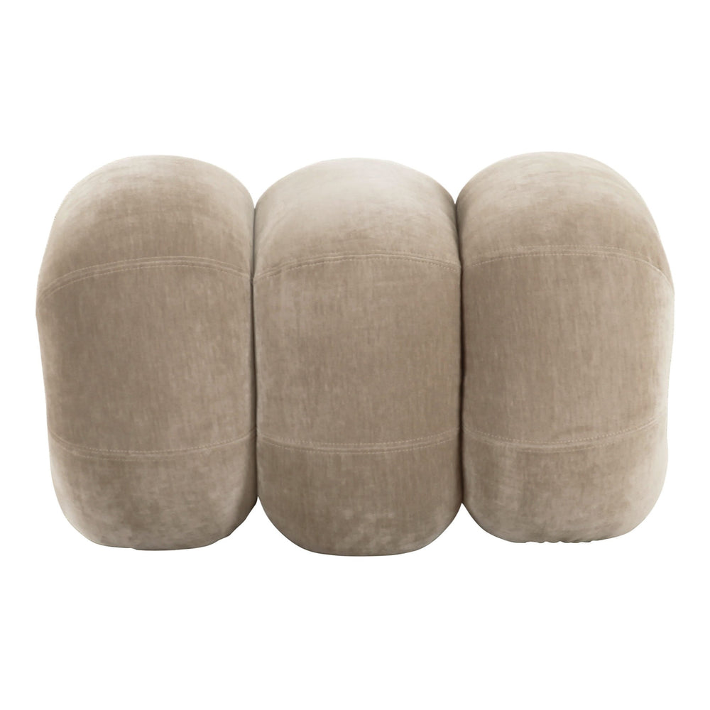 Archie - Modern Taupe Fabric Accent Chair + Ottoman