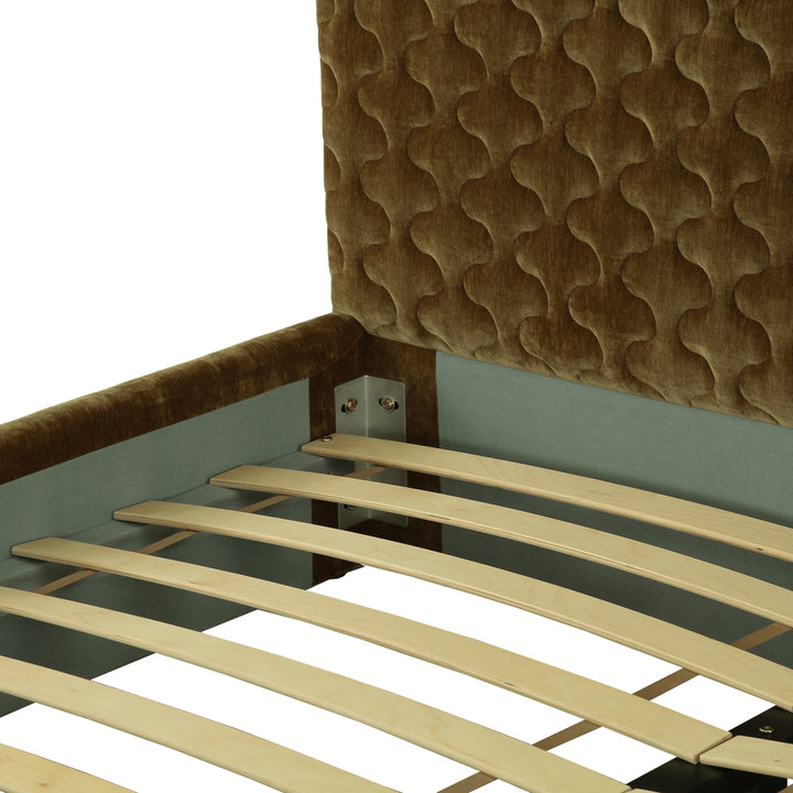 Trieste - Modern Brown Fabric Bed