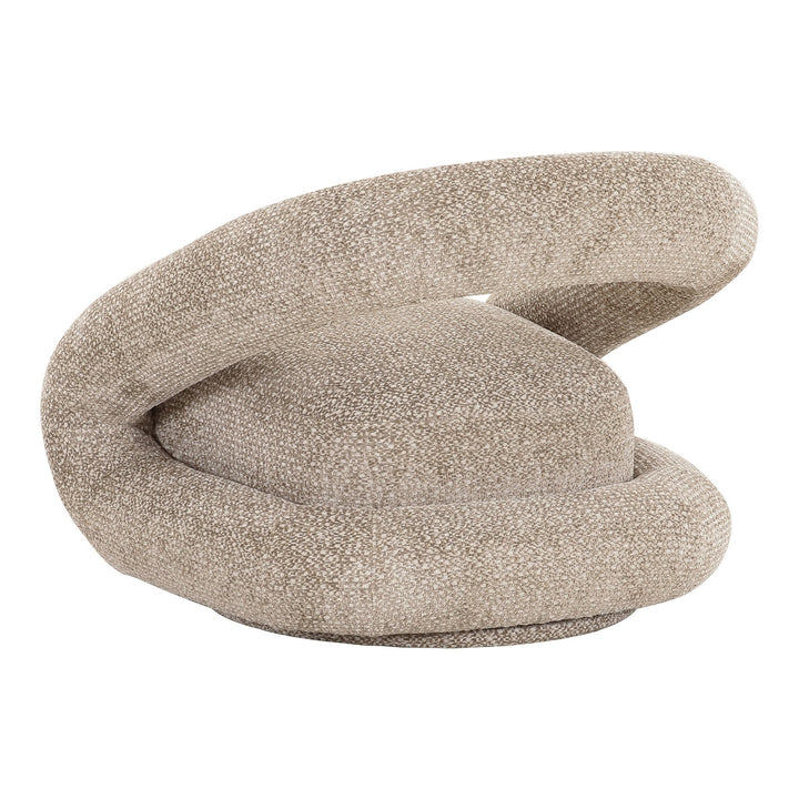 Tony - Modern Beige Fabric Swivel Accent Chair
