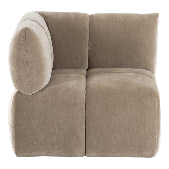 Marisol - Modern Taupe Fabric Sectional Sofa