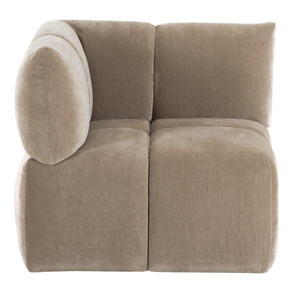 Marisol - Modern Taupe Fabric Sectional Sofa - View 2