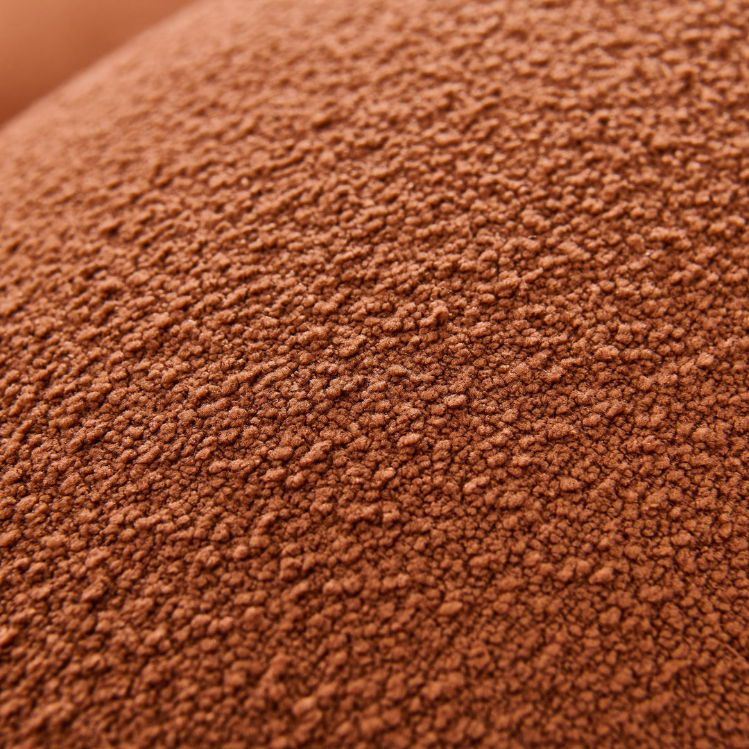 Yolonda - Modern Curved Orange Fabric Chair