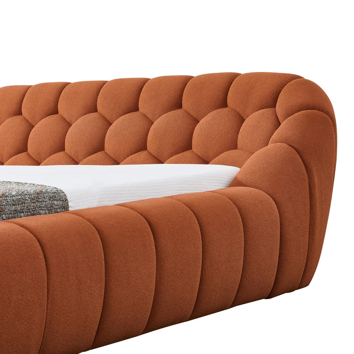 Yolonda - Modern Orange Fabric Bed