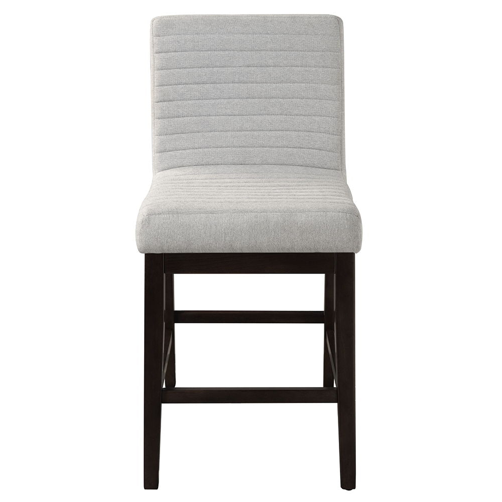 Edwyn - Counter Height Chair Set of 2) - Gray Linen & Espresso