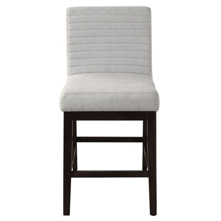 Edwyn - Counter Height Chair Set of 2) - Gray Linen & Espresso