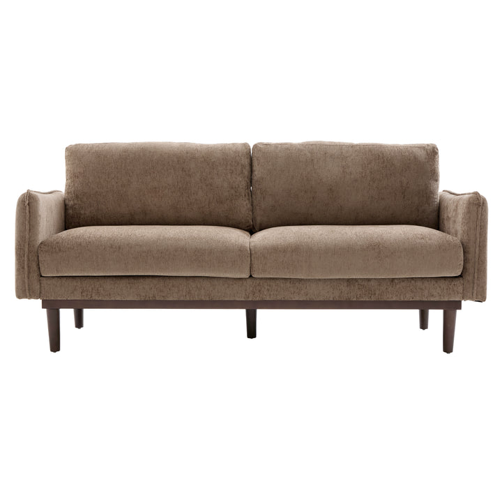 75.75" Chenille Loveseat – Brown