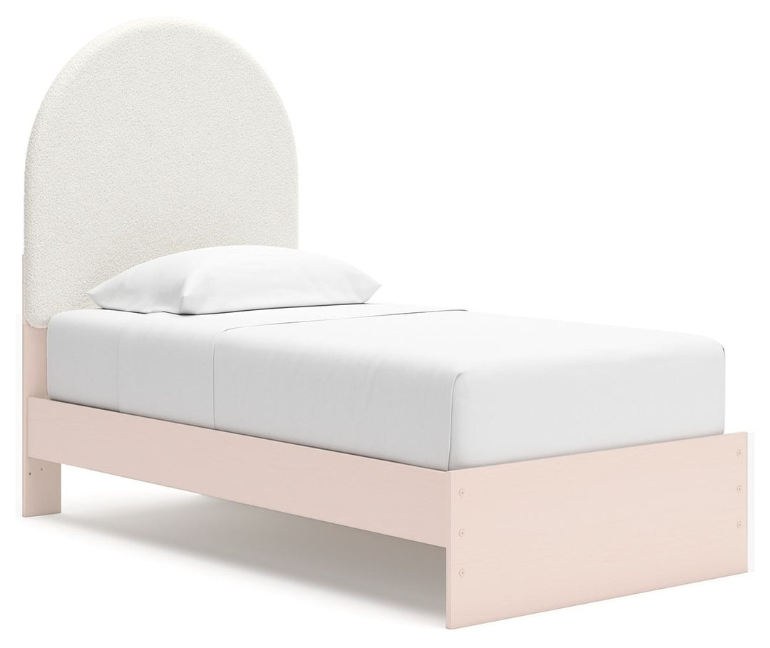 Wistenpine - Twin Upholstered Panel Bed With Side Storage - Blush by Ashley Furniture product image