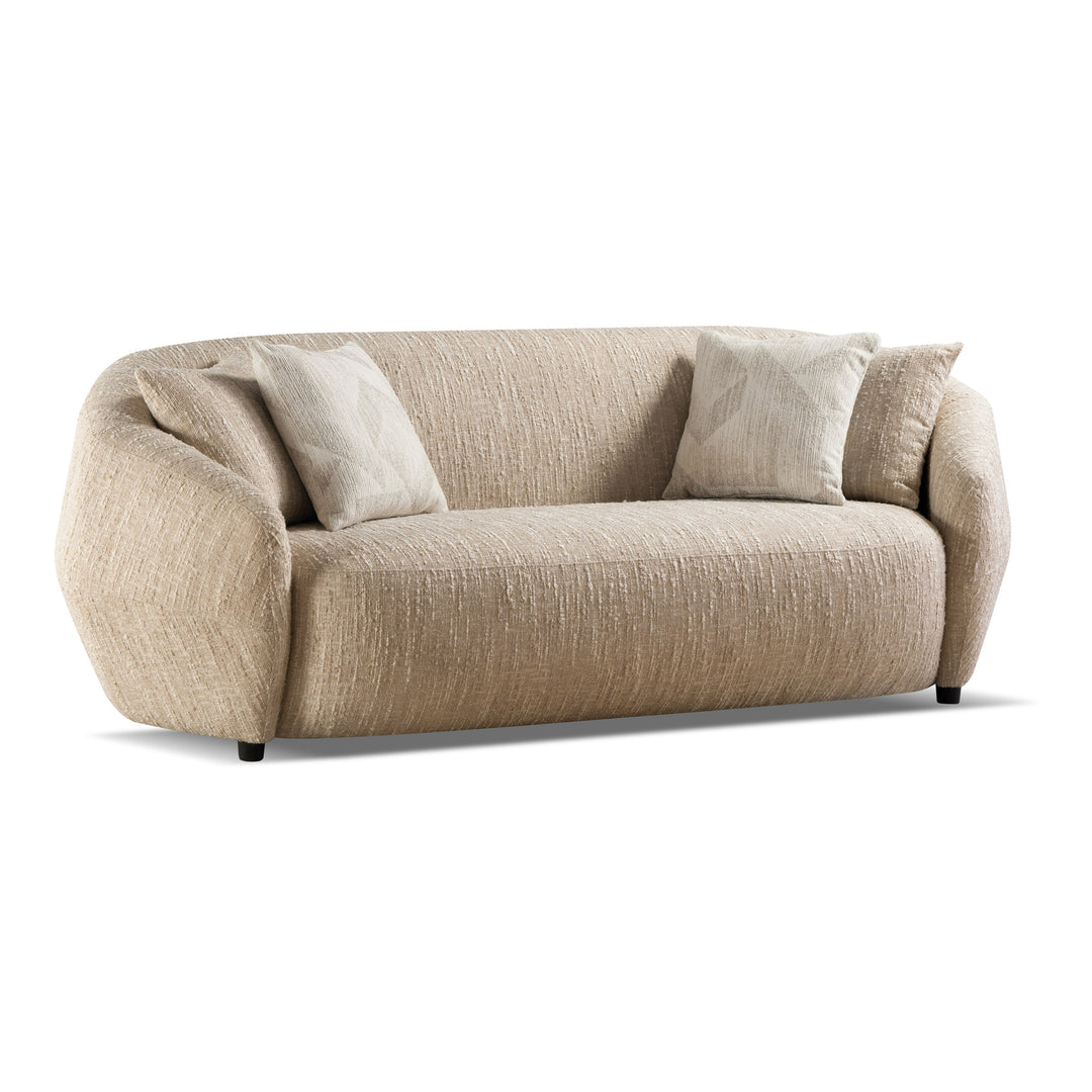 Belinda - Modern Beige Fabric 3-Seat Sofa
