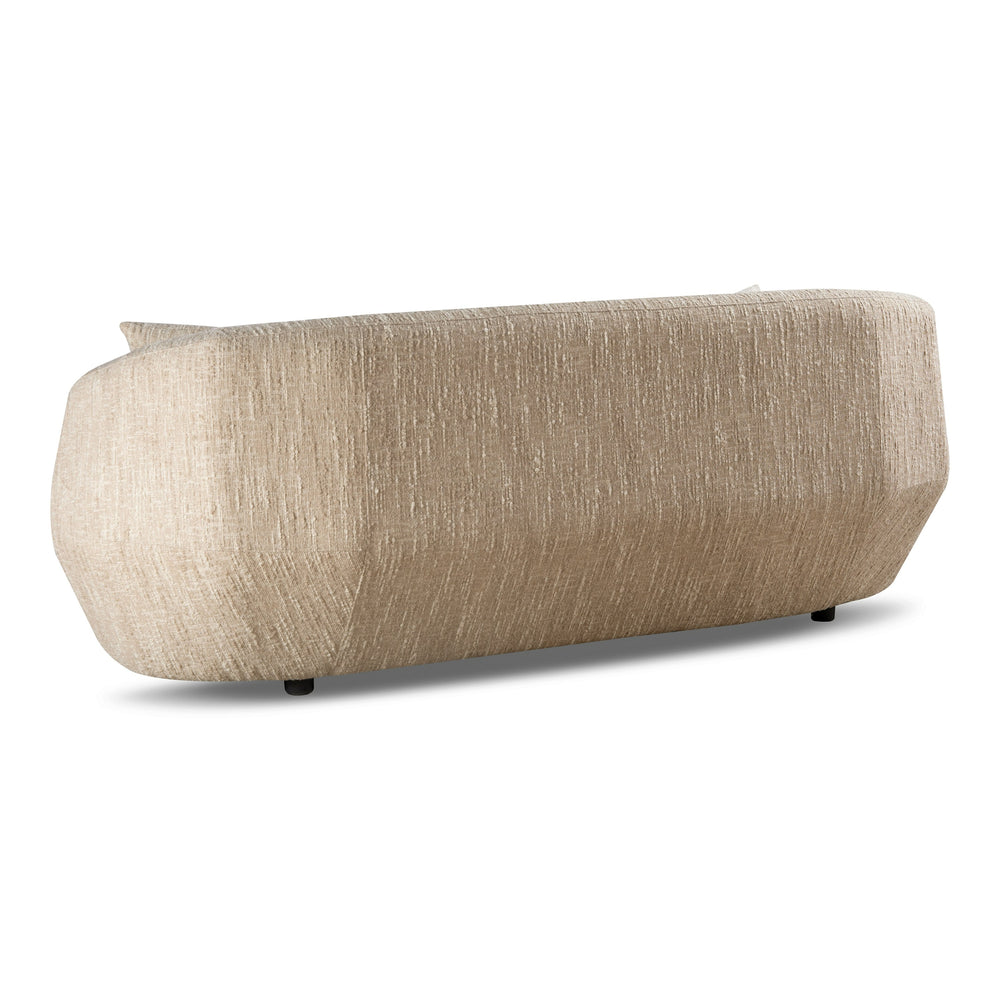 Belinda - Modern Beige Fabric 3-Seat Sofa - View 3