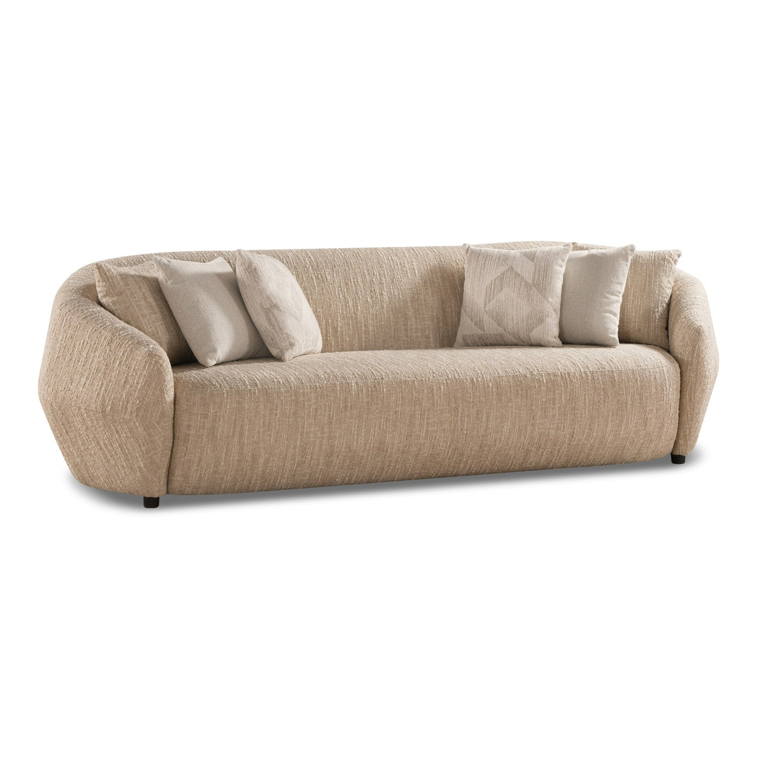 Belinda - Modern Beige Fabric 4-Seat Sofa