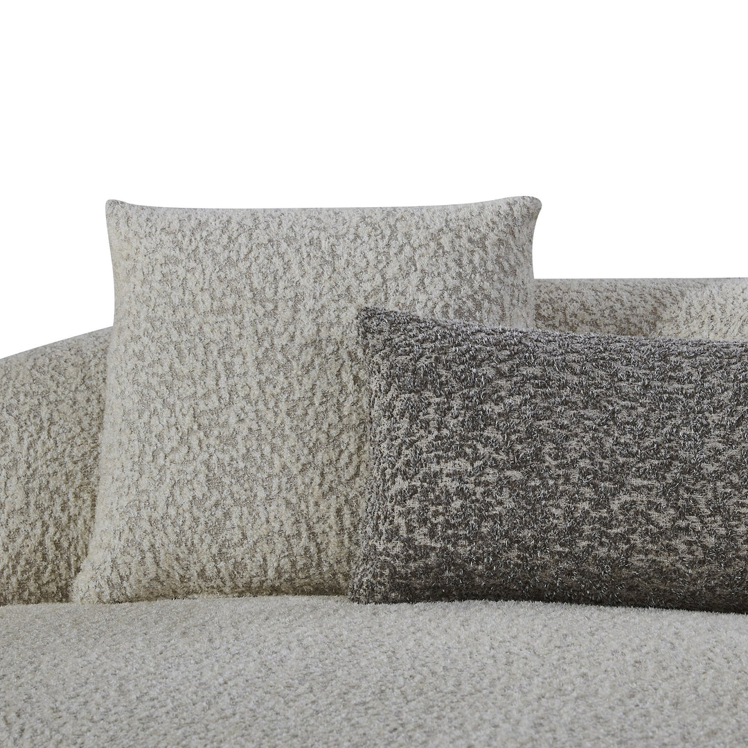 Delvan - Contemporary Beige Fabric Right Facing Chaise Sectional Sofa
