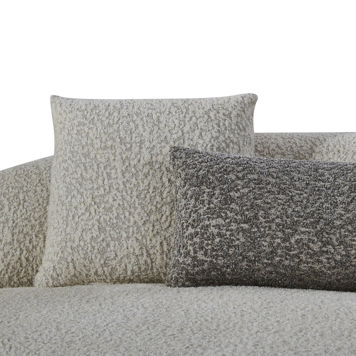 Delvan - Contemporary Beige Fabric Right Facing Chaise Sectional Sofa