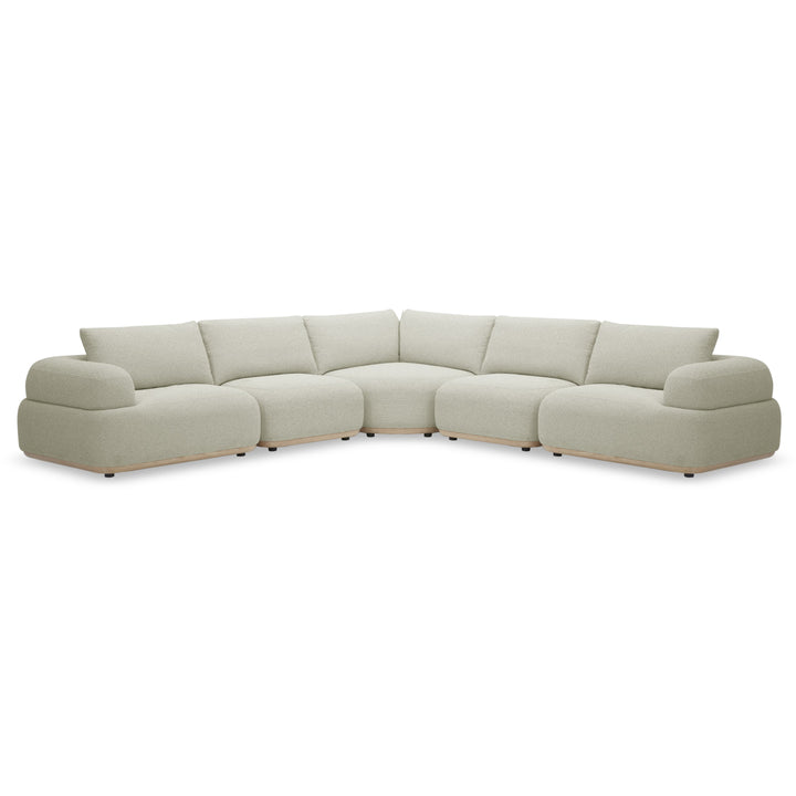 Evans - Contemporary Off-White Fabric Modular Sectional Sofa