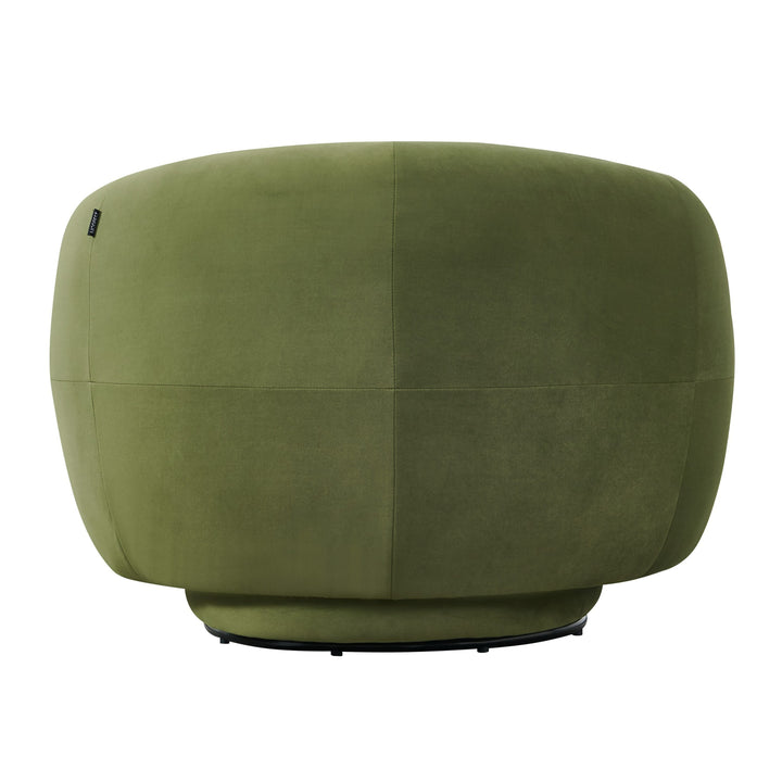 Andrew - Modern Green Fabric Swivel Accent Chair