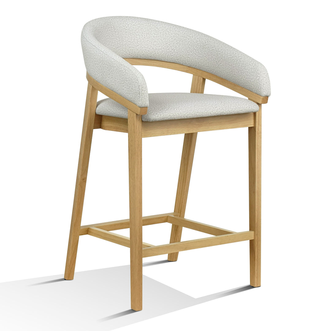 Truman - Mid-Century Modern Grey + Natural Oak Counter Chair (Set of 2)