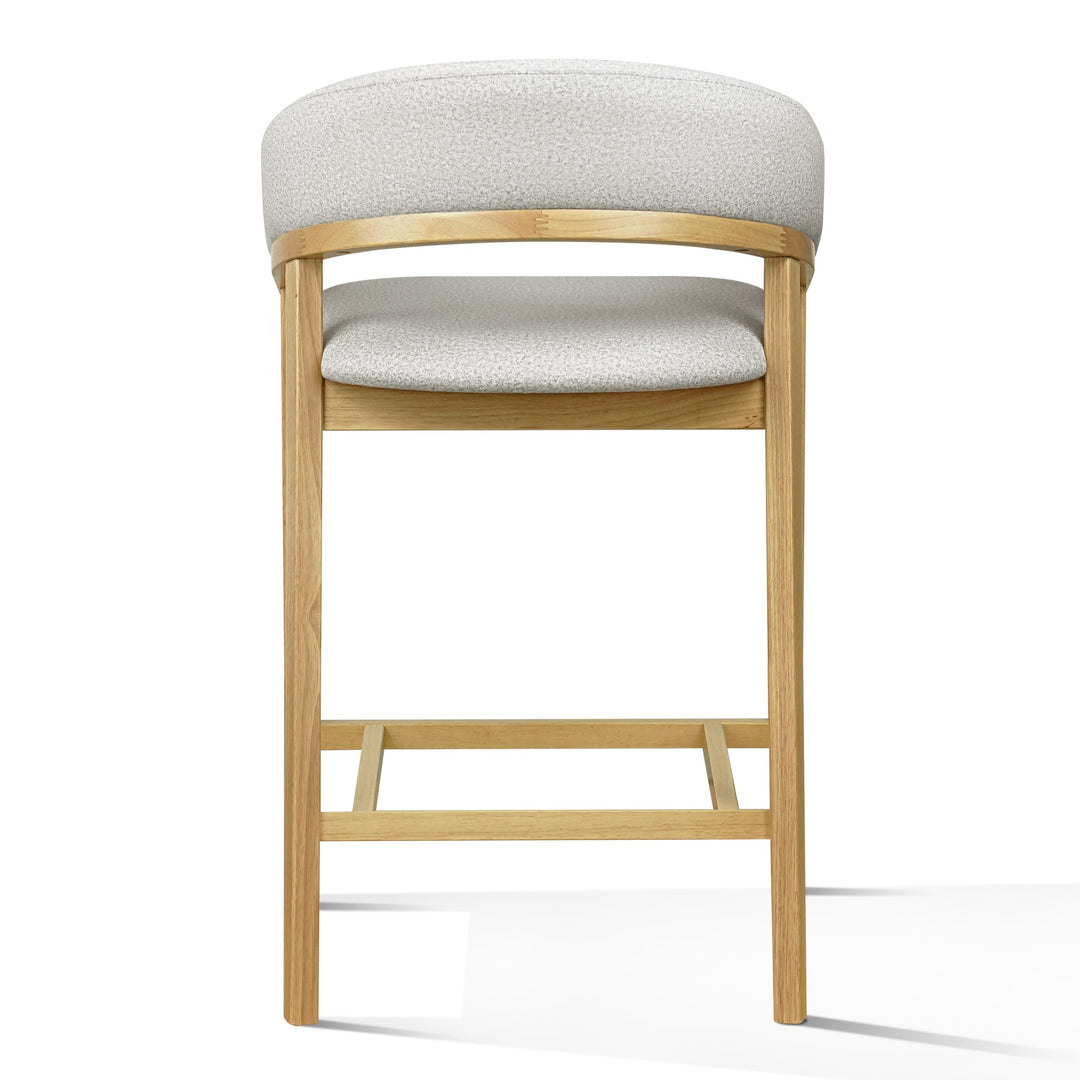 Truman - Mid-Century Modern Grey + Natural Oak Counter Chair (Set of 2)