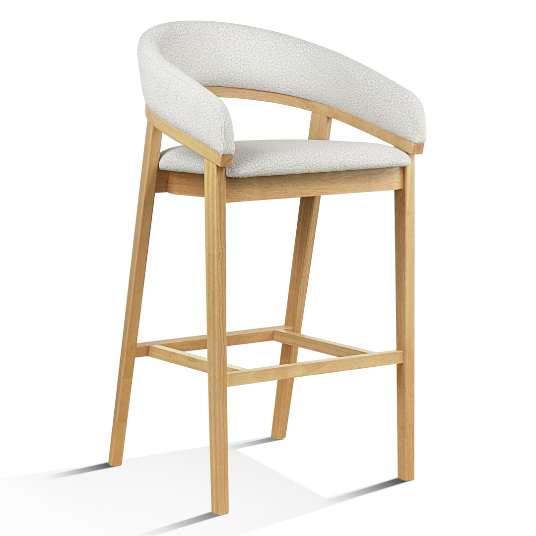 Truman - Mid-Century Modern Grey + Natural Oak Bar Chair (Set of 2)