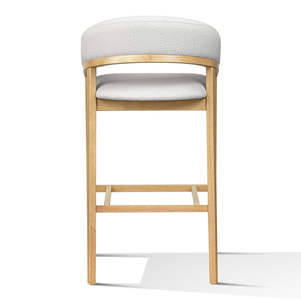 Truman - Mid-Century Modern Grey + Natural Oak Bar Chair (Set of 2) - View 3