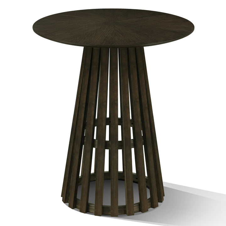 Weiss - Mid-Century Modern Wenge Round Bar Table