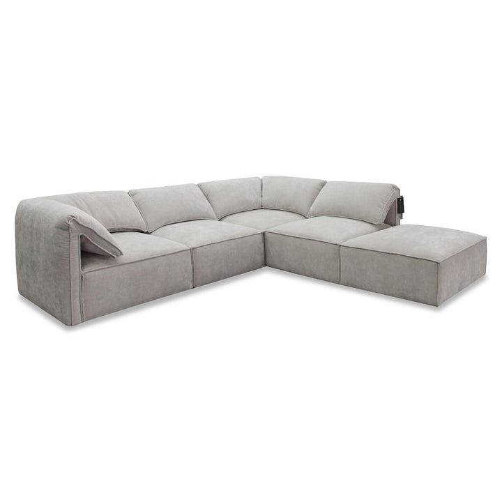 Gene - Modern Light Grey Fabric Modular Sectional Sofa