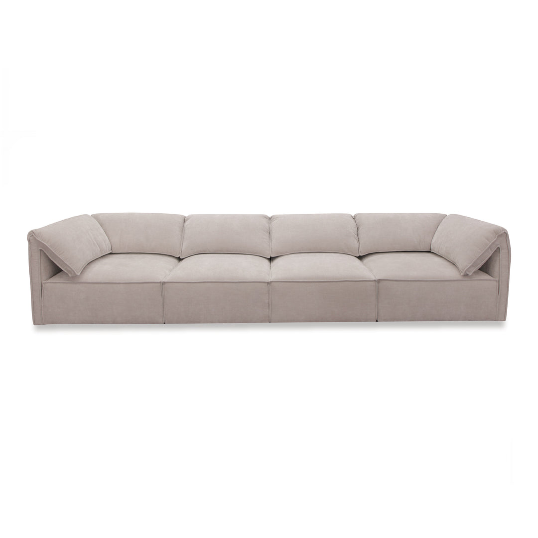 Gene - Modern Light Grey Fabric Modular Sectional Sofa