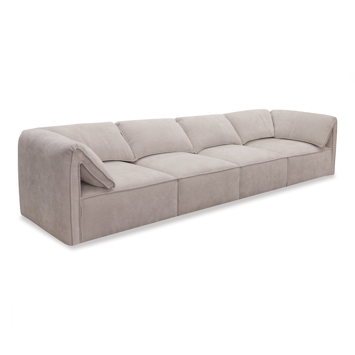 Gene - Modern Light Grey Fabric Modular Sectional Sofa-4-Piece Sectional