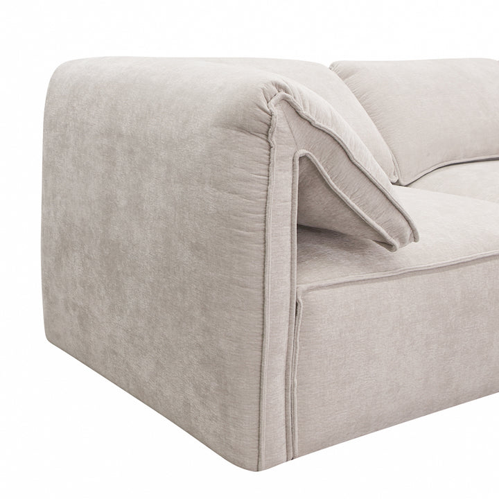 Gene - Modern Light Grey Fabric Modular Sectional Sofa-4-Piece Sectional