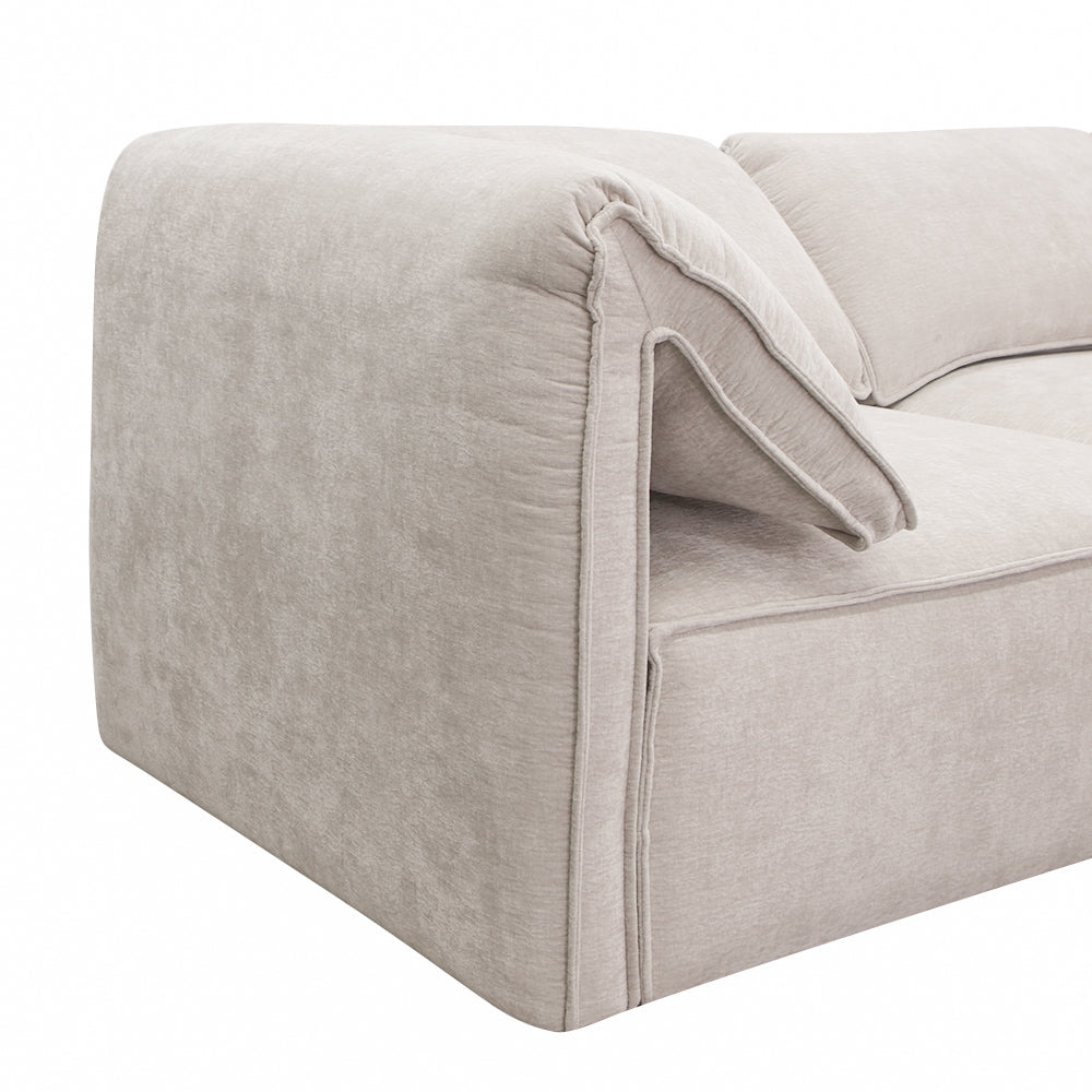 Gene - Modern Light Grey Fabric Modular Sectional Sofa-4-Piece Sectional