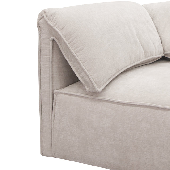 Gene - Modern Light Grey Fabric Modular Sectional Sofa