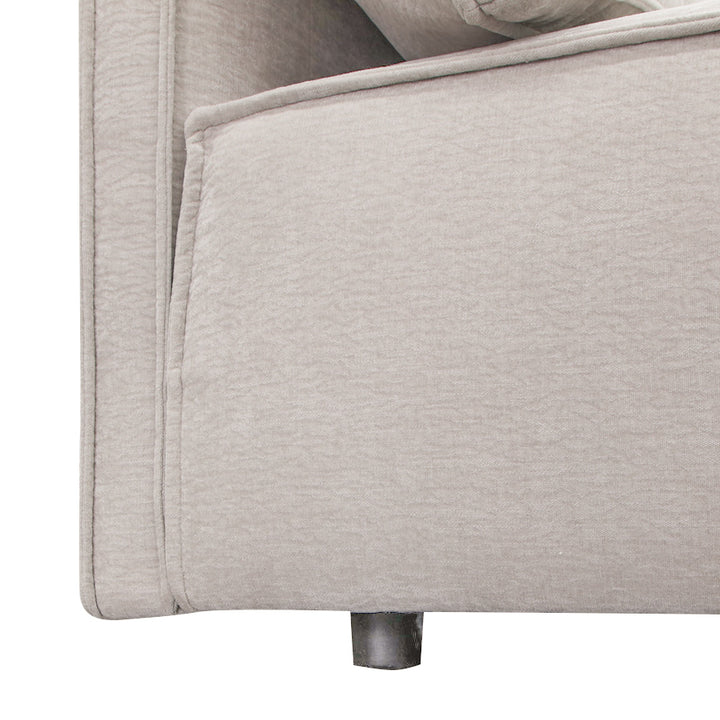Gene - Modern Light Grey Fabric Modular Sectional Sofa-5-Piece Sectional