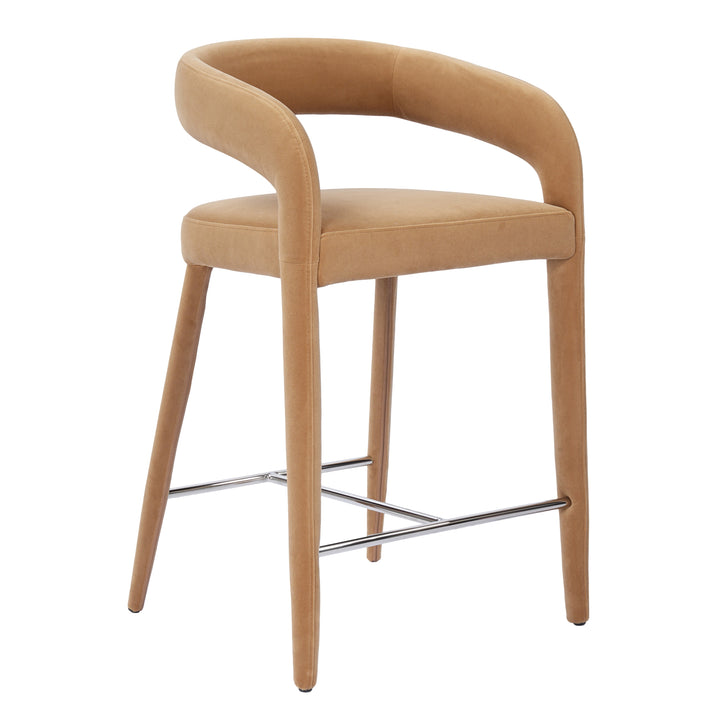 Mundra - Modern Tan Fabric Counter Chair