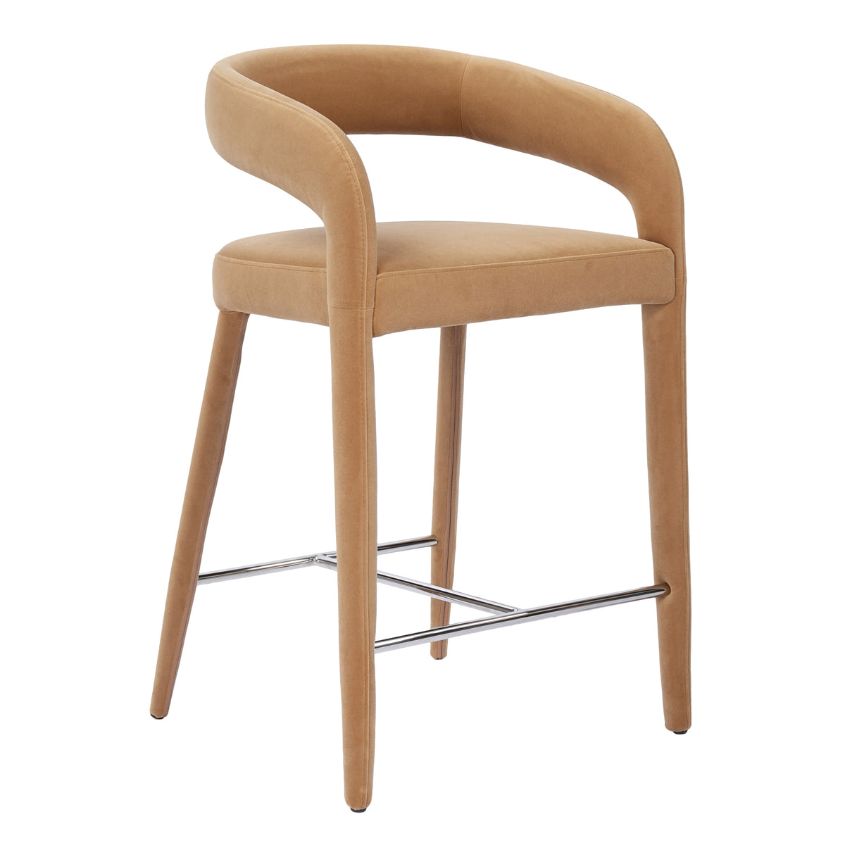 Mundra - Modern Tan Fabric Counter Chair